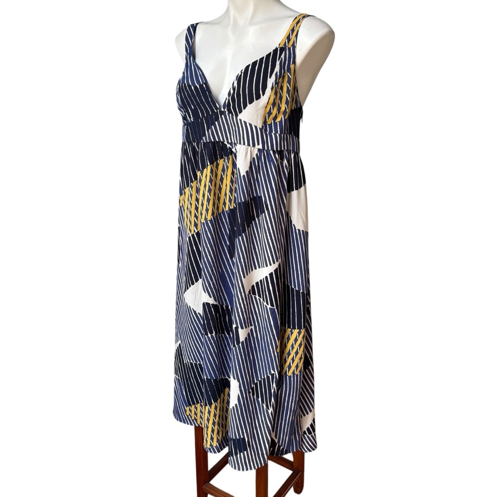 NWT, Banana Republic Factory Empire-Waist Midi Dress, Granite Blue, Sz 16 - Picture 6 of 16